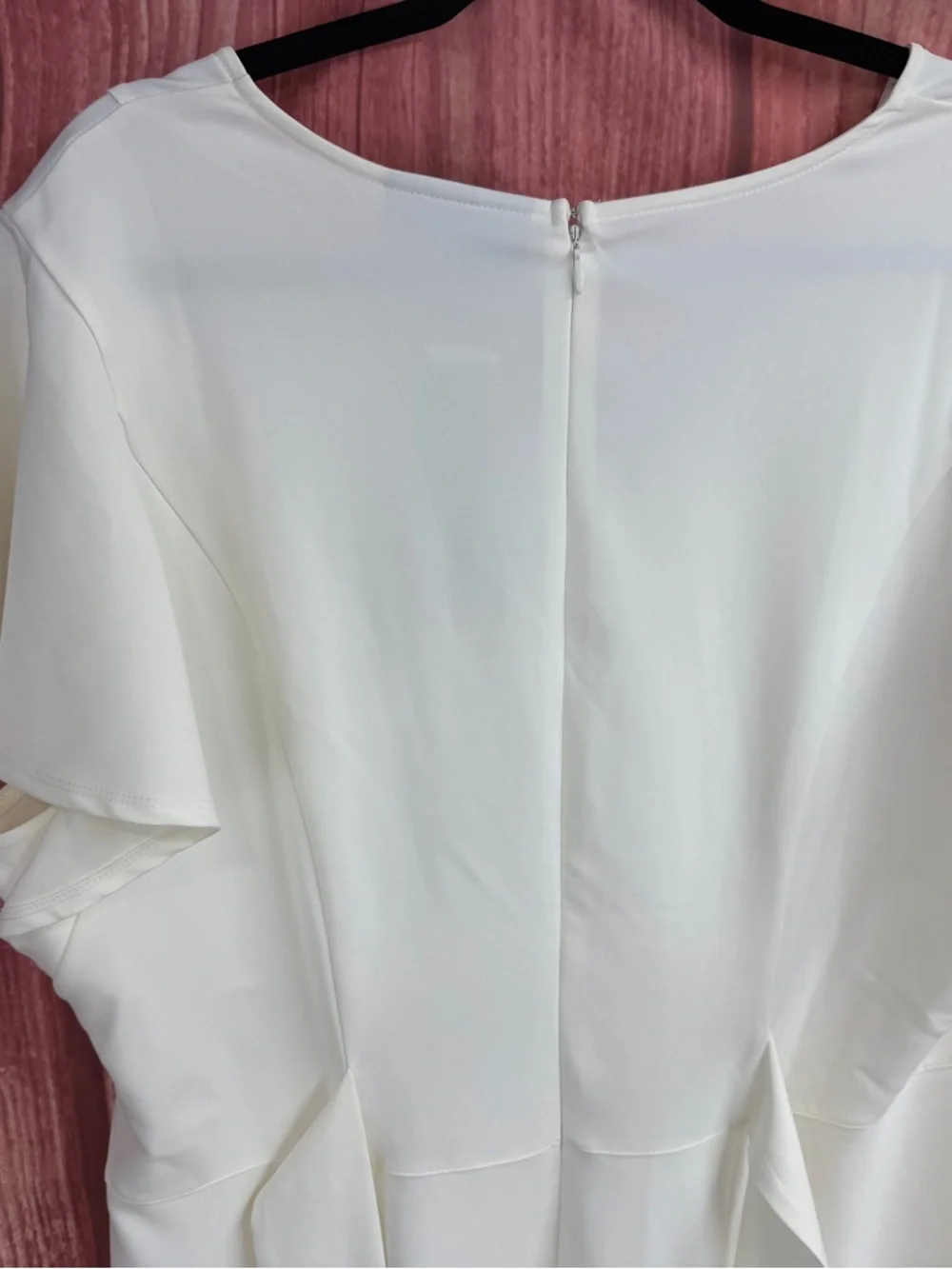 Lane Bryant Ivory High-Low V-Neck MIDI Dress - Picture 6 of 13